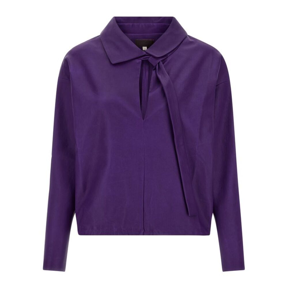 STOULS Purple Lamb Leather Women's Blouse